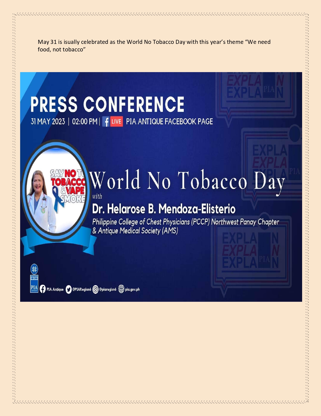 Northwest Panay Chapter of The Philippine College of  Chest Physicians (PCCP)